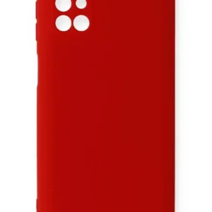 Newface Samsung Galaxy M31s Kılıf Nano İçi Kadife Silikon - Kırmızı