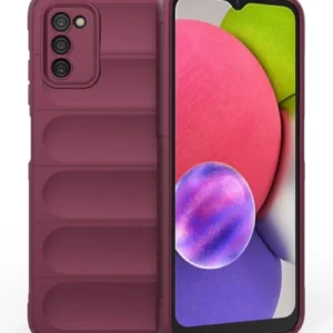 Newface Samsung Galaxy A03s Kılıf Optimum Silikon - Bordo