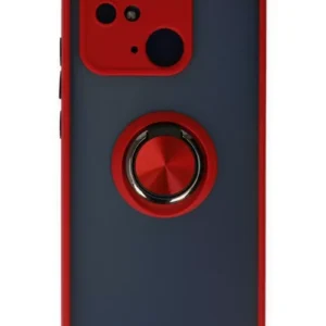 Newface Xiaomi Poco C40 Kılıf Montreal Yüzüklü Silikon Kapak - Kırmızı