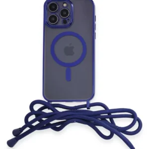 Newface İphone 14 Pro Kılıf Divo Lazer Askılı Magsafe Kapak - Mavi