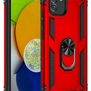 Newface Samsung Galaxy A03 Kılıf Sofya Yüzüklü Silikon Kapak - Kırmızı