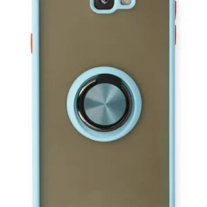 Newface Samsung Galaxy J7 Prime Kılıf Montreal Yüzüklü Silikon Kapak - Buz Mavi