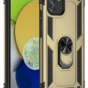 Newface Samsung Galaxy A03 Kılıf Sofya Yüzüklü Silikon Kapak - Gold