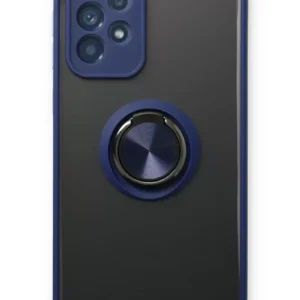 Newface Samsung Galaxy A53 5g Kılıf Montreal Yüzüklü Silikon Kapak - Lacivert
