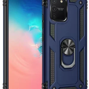Newface Samsung Galaxy A91 / S10 Lite Kılıf Sofya Yüzüklü Silikon Kapak - Lacivert