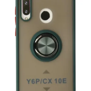 Newface Huawei Y6p Kılıf Montreal Yüzüklü Silikon Kapak - Yeşil