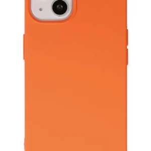 Newface İphone 14 Plus Kılıf Nano İçi Kadife Silikon - Turuncu
