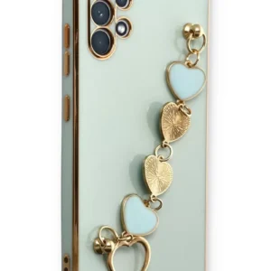 Newface Samsung Galaxy A32 Kılıf Esila Silikon - Su Yeşili