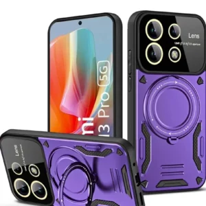 Newface Xiaomi Redmi Note 13 Pro 4g Kılıf Joy Lens Standlı Kapak - Mor