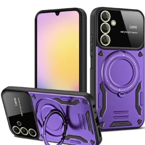 Newface Samsung Galaxy A05s Kılıf Joy Lens Standlı Kapak - Mor