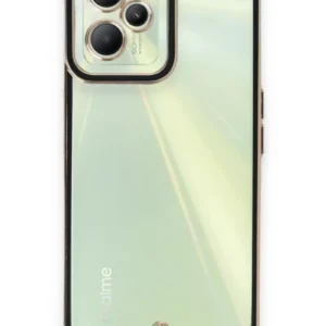 Newface Realme C35 Kılıf Liva Lens Silikon - Siyah