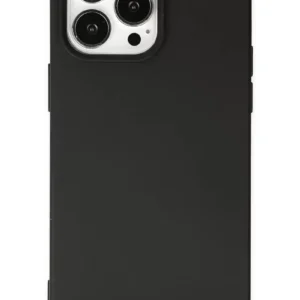 Newface İphone 14 Pro Max Kılıf Nano İçi Kadife Silikon - Siyah