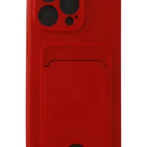 Newface İphone 14 Pro Max Kılıf Kelvin Kartvizitli Silikon - Kırmızı