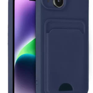 Newface İphone 14 Kılıf Kelvin Kartvizitli Silikon - Lacivert