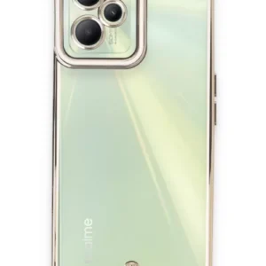 Newface Realme C35 Kılıf Liva Lens Silikon - Beyaz