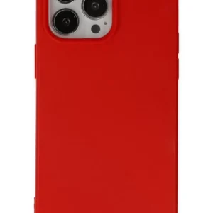 Newface İphone 14 Pro Max Kılıf Nano İçi Kadife Silikon - Kırmızı