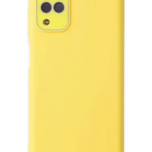 Newface Samsung Galaxy A22 Kılıf Lansman Glass Kapak - Sarı