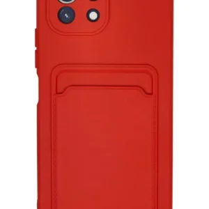 Newface Xiaomi Mi 11 Lite Kılıf Kelvin Kartvizitli Silikon - Kırmızı