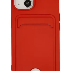 Newface İphone 14 Plus Kılıf Kelvin Kartvizitli Silikon - Kırmızı