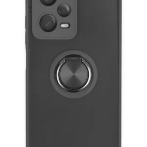 Newface Xiaomi Redmi Note 12 5g Kılıf Montreal Yüzüklü Silikon Kapak - Siyah