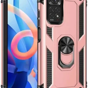Newface Xiaomi Redmi Note 12s Kılıf Sofya Yüzüklü Silikon Kapak - Rose