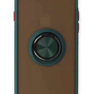 Newface İphone 6 Kılıf Montreal Yüzüklü Silikon Kapak - Yeşil