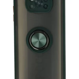 Newface Xiaomi Pocophone X3 Kılıf Montreal Yüzüklü Silikon Kapak - Yeşil