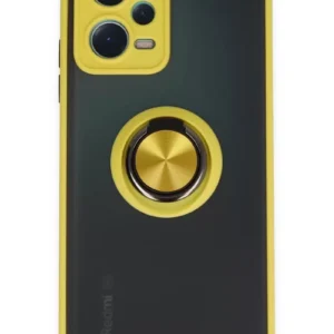 Newface Xiaomi Redmi Note 12 5g Kılıf Montreal Yüzüklü Silikon Kapak - Sarı