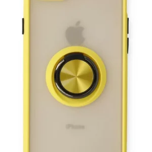 Newface İphone 7 Kılıf Montreal Yüzüklü Silikon Kapak - Sarı