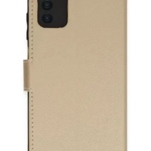 Newface Samsung Galaxy A03s Kılıf Trend S Plus Kapaklı Kılıf - Gold