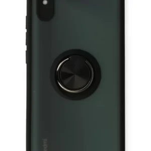 Newface Xiaomi Redmi 9a Kılıf Montreal Yüzüklü Silikon Kapak - Siyah