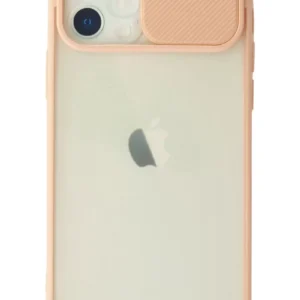 Newface İphone 12 Kılıf Palm Buzlu Kamera Sürgülü Silikon - Pembe