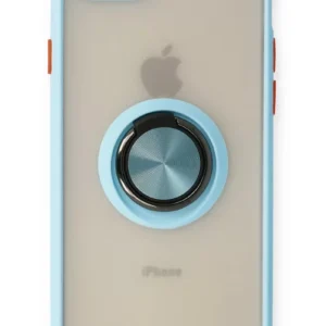 Newface İphone 7 Kılıf Montreal Yüzüklü Silikon Kapak - Buz Mavi