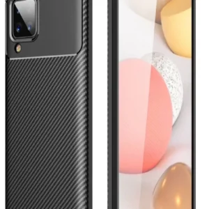 Newface Samsung Galaxy A22 Kılıf Auto Focus Karbon Kapak - Siyah