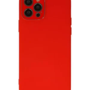Newface İphone 12 Pro Kılıf Lansman Glass Kapak - Kırmızı