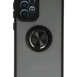 Newface Samsung Galaxy A33 5g Kılıf Montreal Yüzüklü Silikon Kapak - Siyah