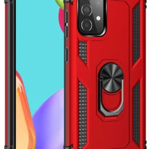 Newface Samsung Galaxy A33 5g Kılıf Sofya Yüzüklü Silikon Kapak - Kırmızı