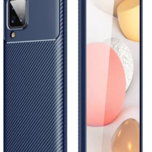 Newface Samsung Galaxy A22 Kılıf Auto Focus Karbon Kapak - Lacivert