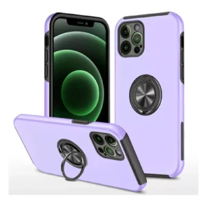 Newface İphone 12 Pro Kılıf Elit Yüzüklü Kapak - Mor