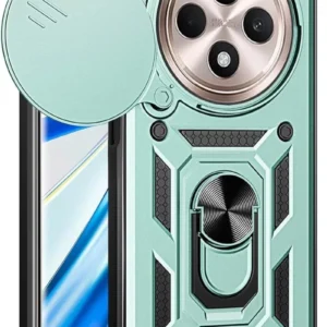 Newface Xiaomi Redmi 14c Kılıf Pars Lens Yüzüklü Silikon - Yeşil