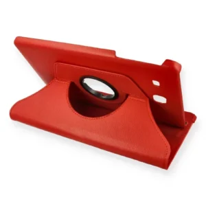 Newface Samsung Galaxy T560 Tab E 9.7 Kılıf 360 Tablet Deri Kılıf - Kırmızı