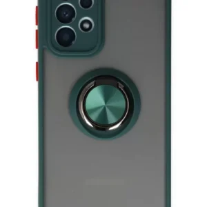 Newface Samsung Galaxy A33 5g Kılıf Montreal Yüzüklü Silikon Kapak - Yeşil