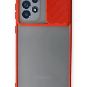 Newface Samsung Galaxy A53 5g Kılıf Palm Buzlu Kamera Sürgülü Silikon - Kırmızı