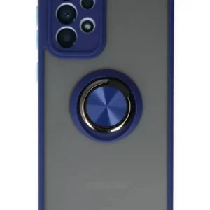 Newface Samsung Galaxy A33 5g Kılıf Montreal Yüzüklü Silikon Kapak - Lacivert