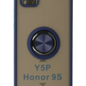 Newface Huawei Y5p Kılıf Montreal Yüzüklü Silikon Kapak - Lacivert