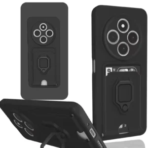 Newface Xiaomi Redmi 14c Kılıf Zuma Kartvizitli Yüzüklü Silikon - Siyah