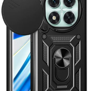 Newface Xiaomi Redmi Note 14 Pro 5g Kılıf Pars Lens Yüzüklü Silikon - Siyah