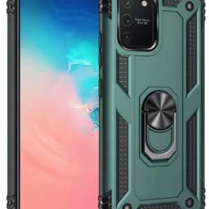 Newface Samsung Galaxy A91 / S10 Lite Kılıf Sofya Yüzüklü Silikon Kapak - Yeşil