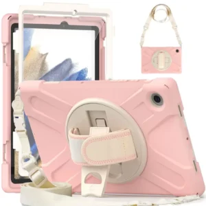 Newface Samsung Galaxy X200 Tab A8 10.5 Kılıf Amazing Tablet Kapak - Pembe