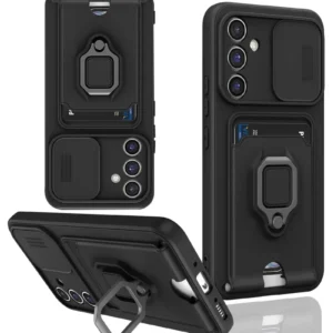 Newface Samsung Galaxy A26 Kılıf Zuma Kartvizitli Yüzüklü Silikon - Siyah